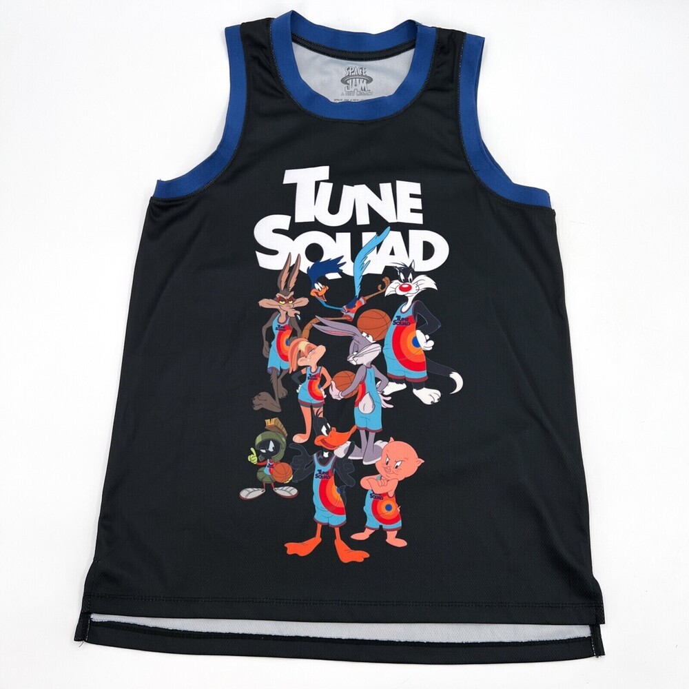 Space Jam Shirt Kids Extra Large Black Tank Sleeveless Graphic Tune Squad